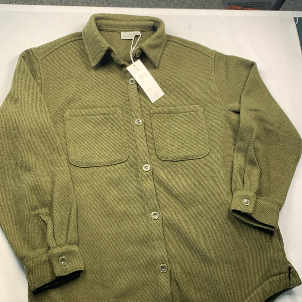 NWT Rhythm Women’s Canyon Shacket Shirt / Jacket in Dark Olive